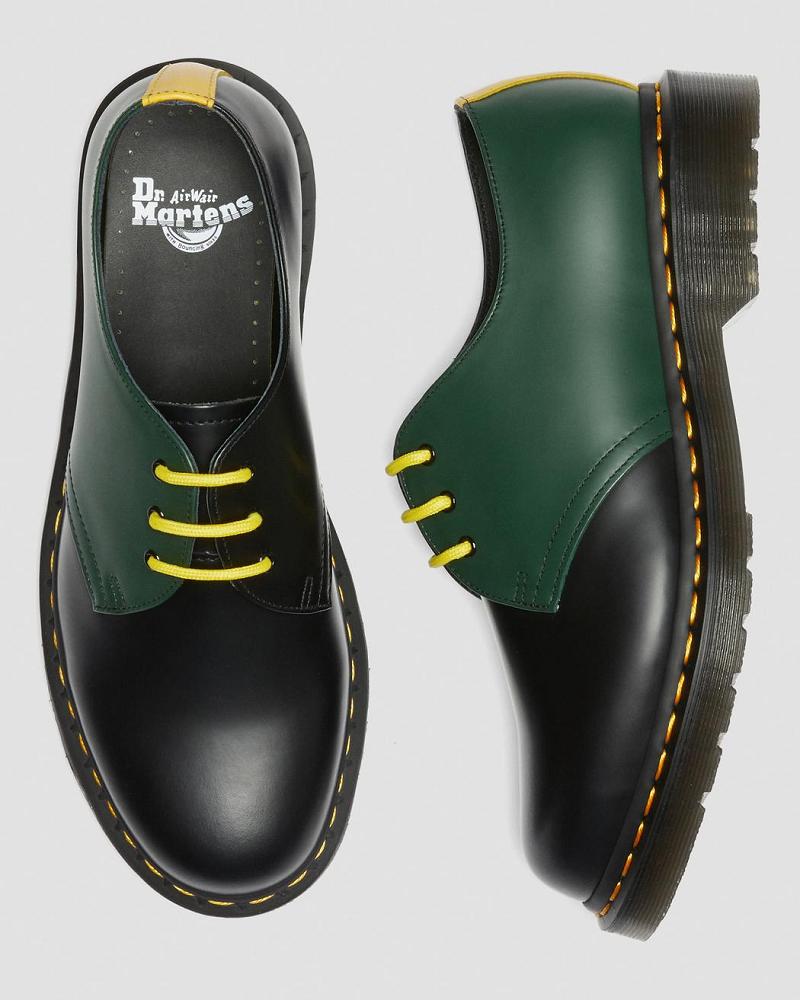 Zapatos Oxford Dr Martens 1461 Contrast Smooth Cuero Hombre Negros | MX 225CTV